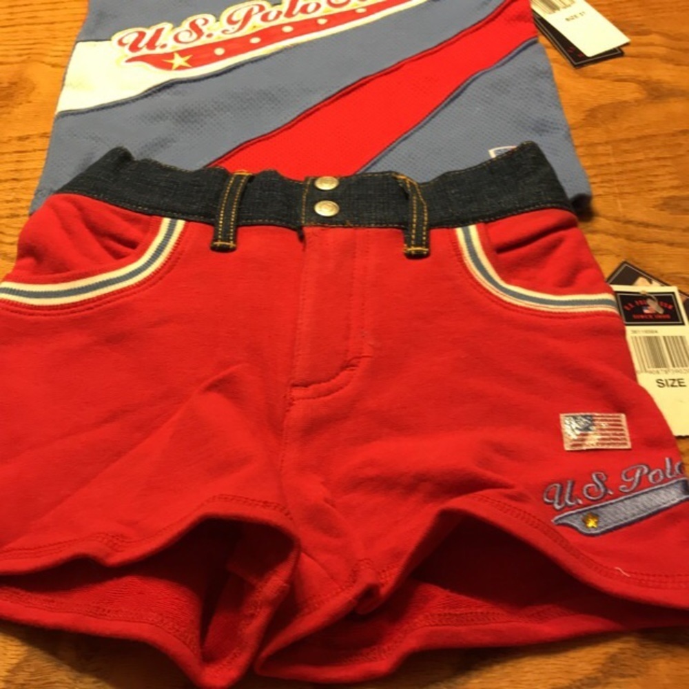 New U.S Polo Set of tank top and short size 3T